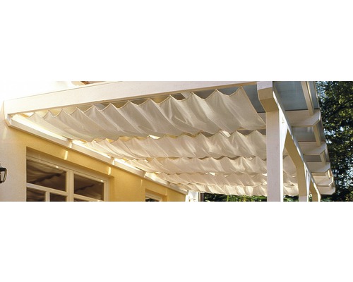 Voile d'ombrage SKAN HOLZ pour toiture de terrasse 541x250 cm blanc