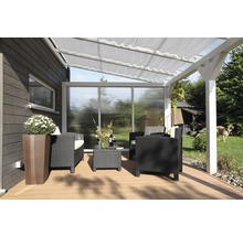 Paroi latérale SKAN HOLZ für Toiture pour terrasses indépendant 205x200 cm chêne clair