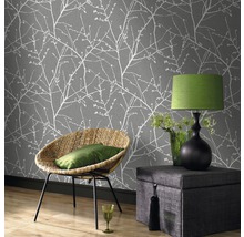 Papier peint 33-272 Innocence intissé branches gris foncé
