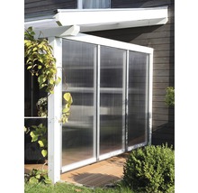 Paroi latérale SKAN HOLZ für Toiture pour terrasses 205x200 cm gris ardoise