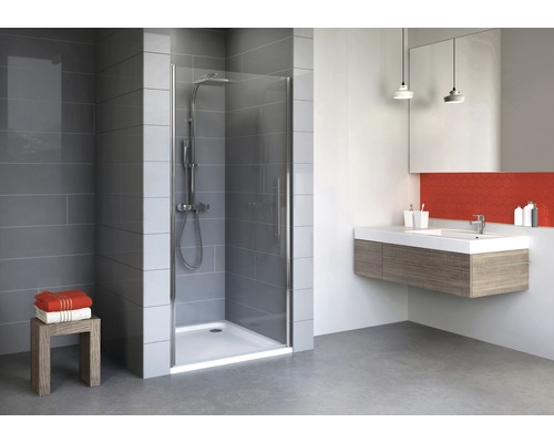 Porte pivotante pour niche Schulte Alexa Style 2.0 900x1920 mm verre véritable gouttes blanc