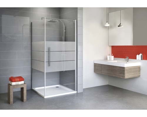 Porte pivotante avec paroi latérale Schulte Alexa Style 2.0 900x1920 mm verre véritable dépoli alu naturel