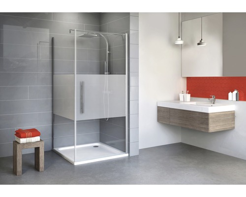 Porte pivotante avec paroi latérale Schulte Alexa Style 2.0 800x900x1920 mm verre véritable sobre alu naturel