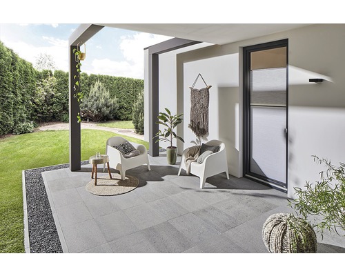 FLAIRSTONE Granit Terrassenplatte Phoenix grau 60 x 40 x 3 cm FLAIRSTONE Granit Terrassenplatte Phoenix grau 60 x 40 x 3 cm