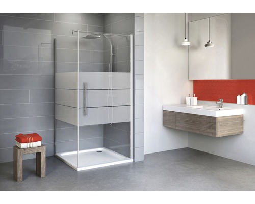 Porte pivotante avec paroi latérale Schulte Alexa Style 2.0 800x900x1920 mm verre véritable dépoli aspect chrome