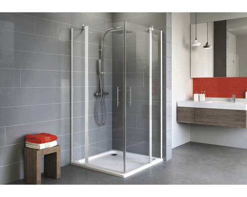 Accès d'angle Schulte Alexa Style 2.0 900x900x1920 mm verre véritable transparent clair blanc