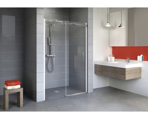 Porte coulissante pour niche Schulte Alexa Style 2.0 1400x1920 mm verre véritable transparent clair blanc