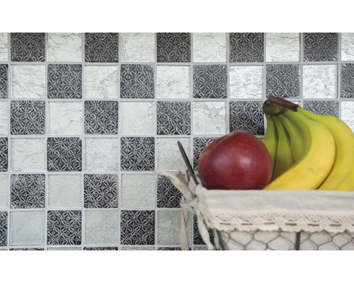 Carreaux de mosaïque à motifs géométriques en damier