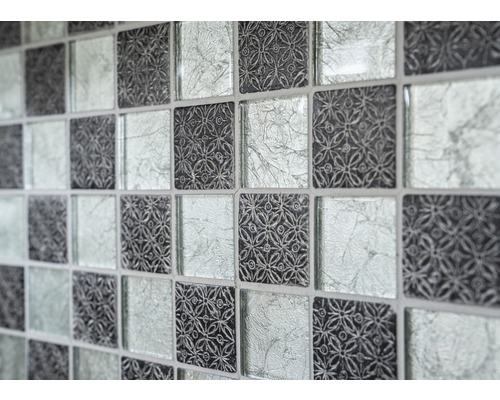 Carreaux de mosaïque en verre carrés avec motif