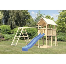 Aire de jeux avec tour, toboggan et balançoire pour le jardin