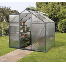 Serre Vitavia Triton 2500 panneaux alvéolés 6 mm avec fondation 198x131 cm verte