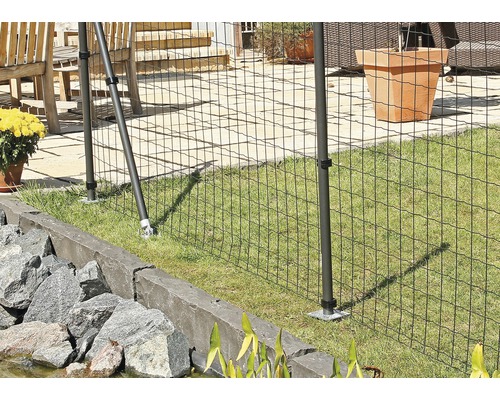 Aussenaufnahme eines Katzenschutzzauns im Garten