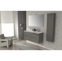 Double meuble-lavabo 121x47 cm céramique blanc-thumb-2