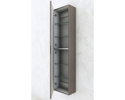 Offener Badezimmer Hochschrank mit Glasablagen zur Wandmontage