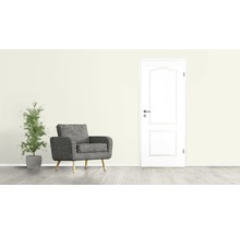 Scène d''habitation avec fauteuil, plante d''intérieur et porte intérieure