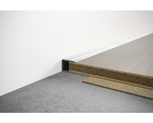 Bodenabschlussleiste aus Aluminium zur Bodenanpassung