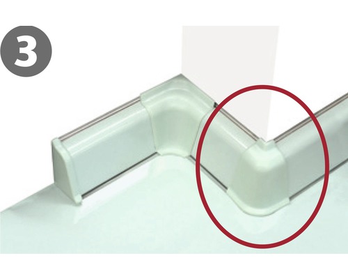 Kunststoff Eckverbinder für Arbeitsplatten