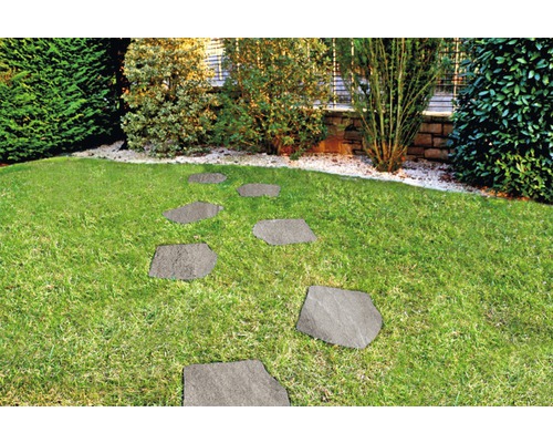 Dalle de terrasse en grès cérame fin FLAIRSTONE Etna Dark Grey 42x36x2 cm