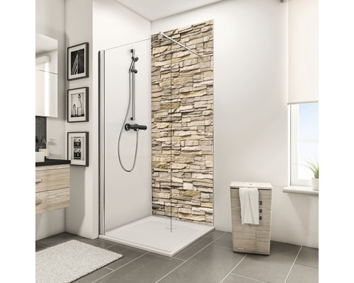 Panneau mural de douche SCHULTE DecoDesign pierre de parement clair 255 x 150 cm D1901525 606 255