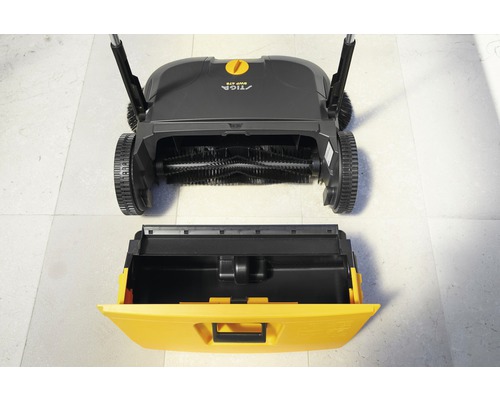 Balayeuse avec bac de ramassage retiré