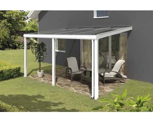 Toiture pour terrasse SKAN HOLZ Monza 434x257 cm blanc