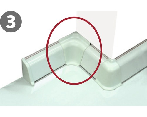 Raccord d''angle pour profilé de finition murale