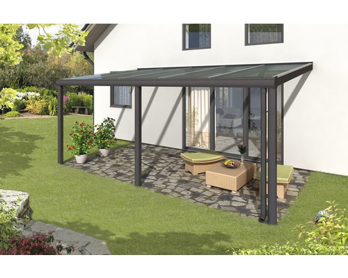 Toiture pour terrasse SKAN HOLZ Monza 541x257 cm anthracite