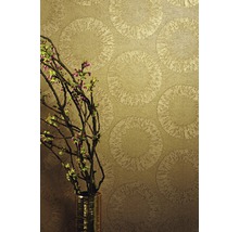 Tapete mit Kreisdesign und Zweig in Vase