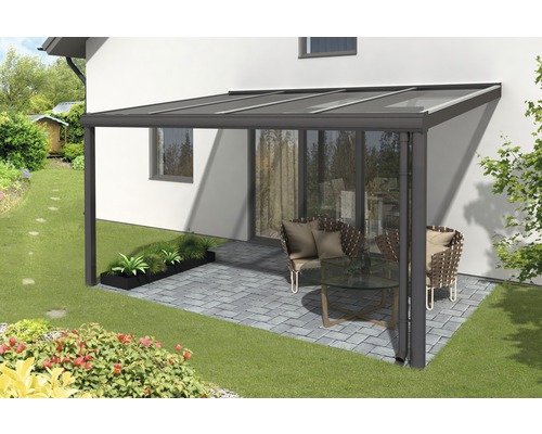 Toiture pour terrasse SKAN HOLZ Modena 434x257 cm anthracite