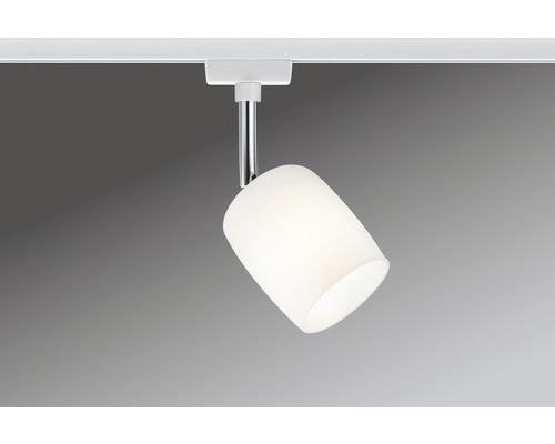 Projecteur sur rail avec abat-jour en verre