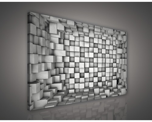 Wandbild mit geometrischem Würfelmuster