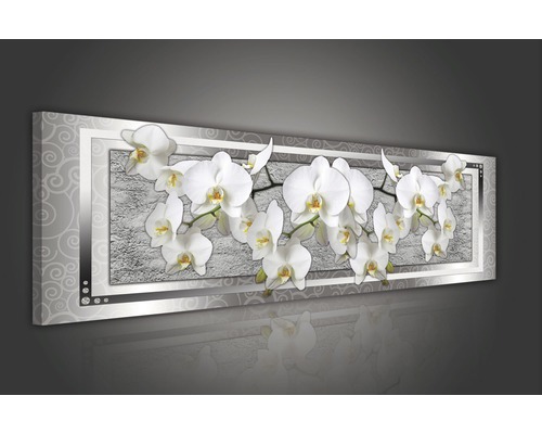 Wandbild mit Orchideenmotiv im Rahmen