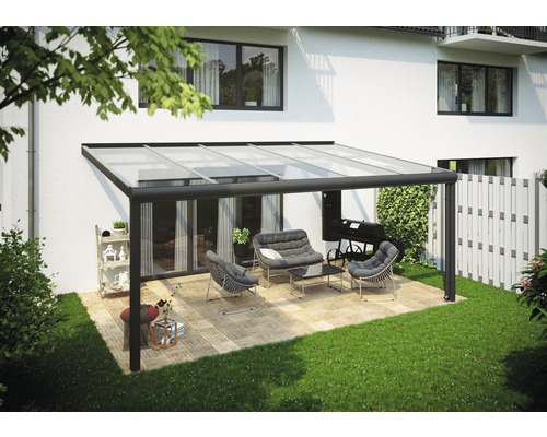 Toiture pour terrasse SKAN HOLZ Modena 541x357 cm anthracite