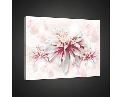 Dekorative Leinwand mit Blumen und Kugeln Motiv