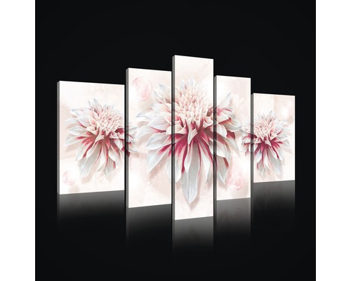 Mehrteiliges Wandbild mit Blumenmotiv
