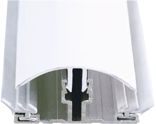 Section transversale d''un profilé LED en aluminium avec couvercle