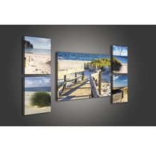 Tableau mural en cinq parties avec des motifs de plage