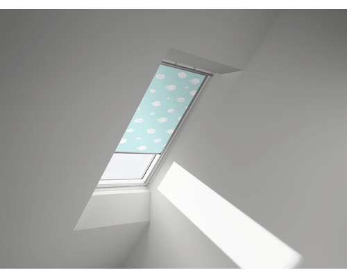 VELUX Verdunkelungsrollo Kids blauer Himmel manuell Rahmen aluminium DKL M08 4660S