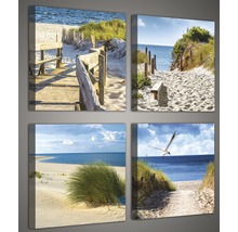 Tableau mural en plusieurs parties avec des motifs de plage et de mer