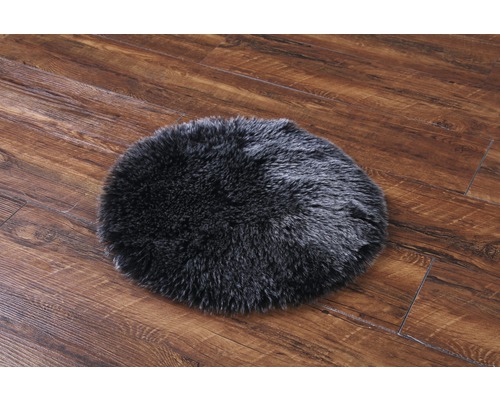 Tapis rond en fausse fourrure