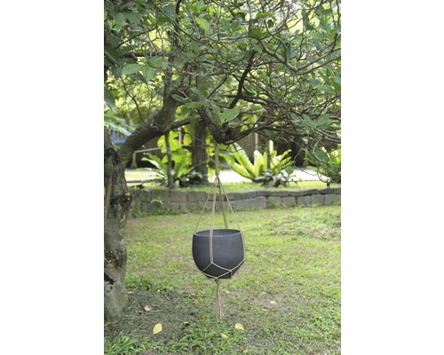 Suspension pour plantes avec suspension en corde dans le jardin