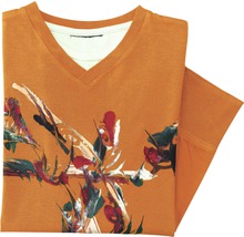 Gefaltetes T-Shirt mit V-Ausschnitt und Aufdruck