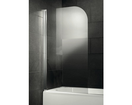 Pare-douche pliant New Tahiti deluxe 1 partie verre véritable transparent clair aspect chrome