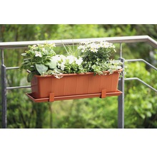 Jardinière Geli Standard, plastique, 60x17x14 cm, terre cuite