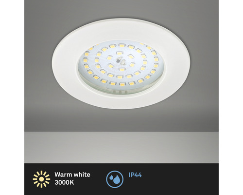 LED Einbauleuchte Kunststoff 1 x 10.5 W weiss Ø 85 mm