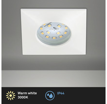 LED Einbauleuchte Kunststoff 1 x 5 W weiss Ø 60 mm, eckig