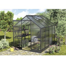 Serre Vitavia Apollo 5000 panneaux alvéolés 4 mm avec fondation 195x261 cm noir