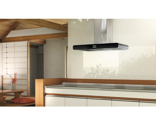 Dunstabzugshaube in einer Küche mit japanisch inspiriertem Design