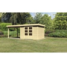 Gartenhaus mit Anbau im Garten