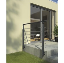 Pertura Melia Geländer-Komplettset Aluminium anthrazit mit sechs Edelstahlstäben für Seitenmontage B: 1.50 m